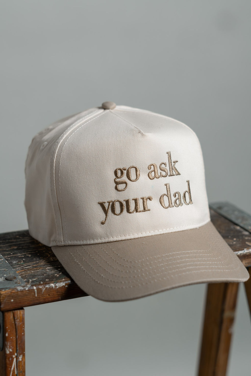 go ask your dad — two-tone hat